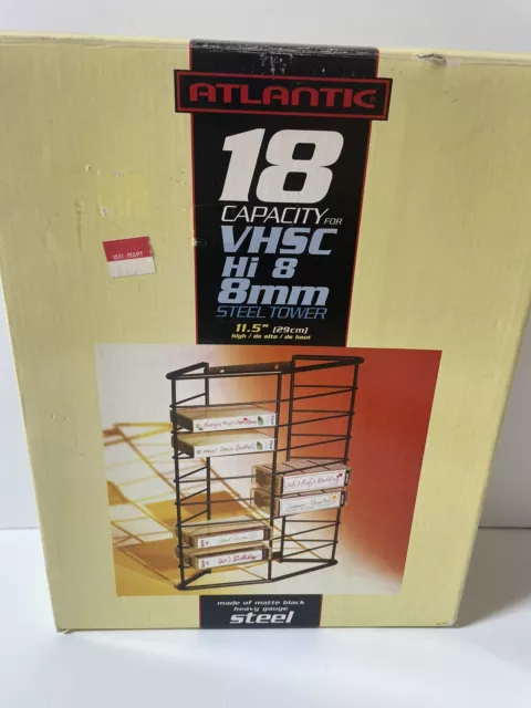 Atlantic - Hi-8/8mm/DVCAM VHSC Storage Rack for 18 Tapes - New Old Stock - NOS