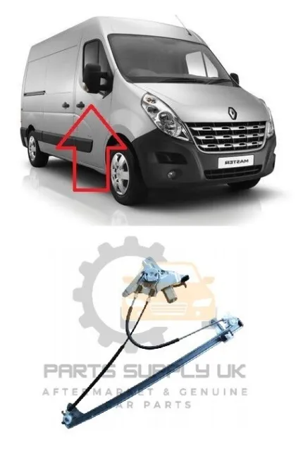 New For Renault Master 10-14 Front Window Regulator With Motor Right O/S