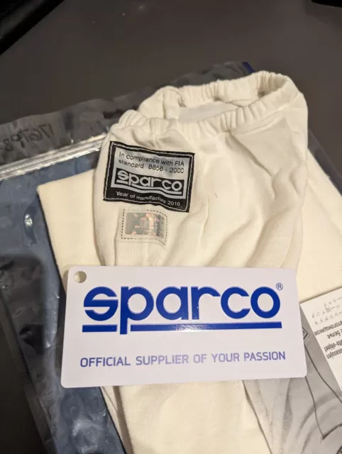 Sparco RW5 fireproof underwear/nomex longjohns/Pantalone XL white. FIA 8856-2000