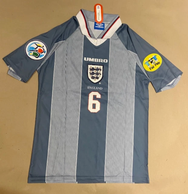 Fußball Trikot Jersey England 1996 6 Vintage Retro Shirt Home Away NBQ