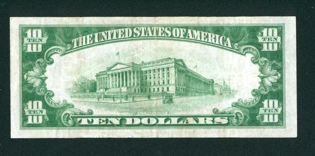 **STAR** $10 1934 LGS LIME ((LIGHT GREEN SEAL)) Federal Reserve DAILY AUCTIONS 3