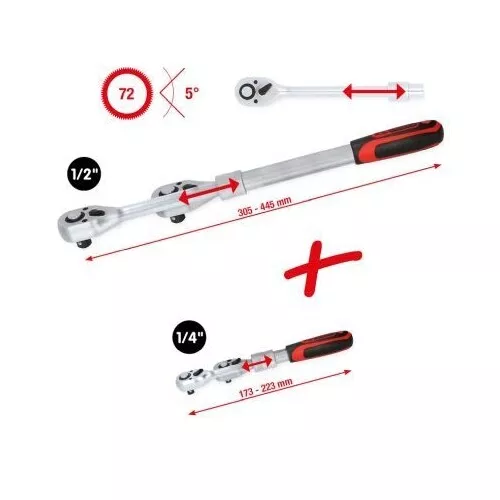 1x Umschaltknarre KS TOOLS 914.1412 passend für