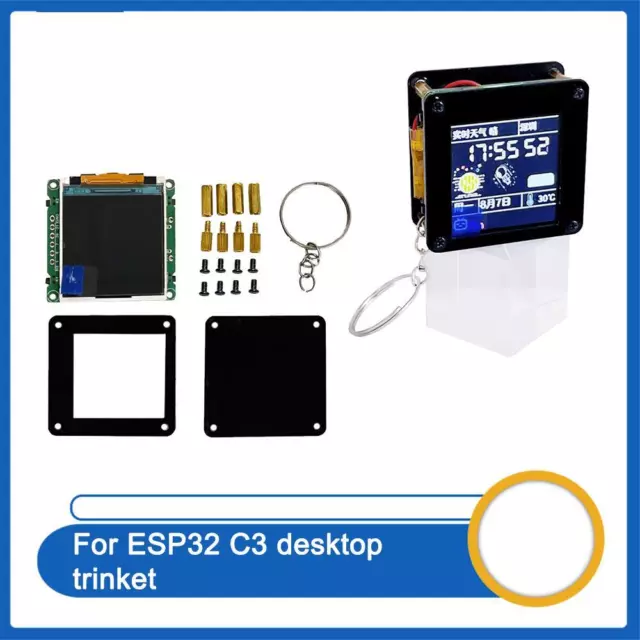 ESP32 C3 desktop trinket Mini TV Portable Pendant LVGL LCD 1.44inch ST7735 R0U9