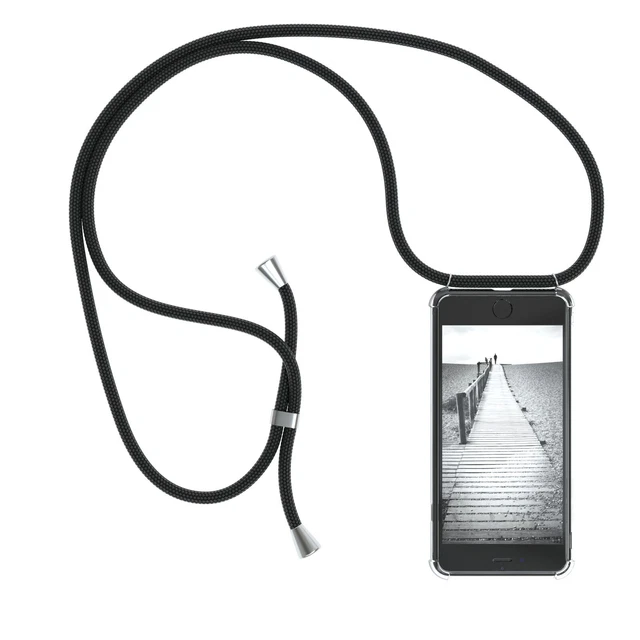 Pour OnePlus 7 Coque Avec Chaîne Ruban Téléphone Portable Doux Corde à Traînent