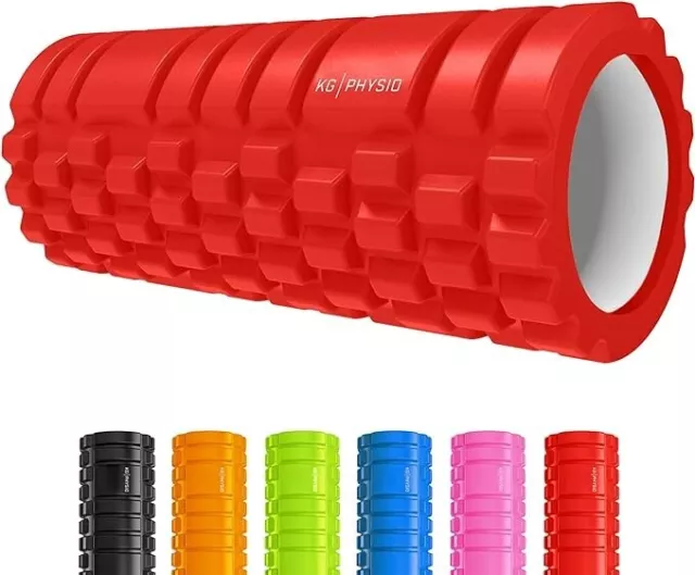 KG Physio Foam Roller - Rullo Massaggio Muscolare per Gambe, Schiena e Braccia -