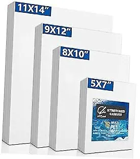 STRETCHED CANVASES FOR Painting 12 Pack 5x7 8x10 9x12  11x14(12-Pack) $47.98 - PicClick