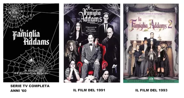 La famiglia Addams-Serie tv anni '60 Cofanetto 9dvd + I film del 1991 e del 1993