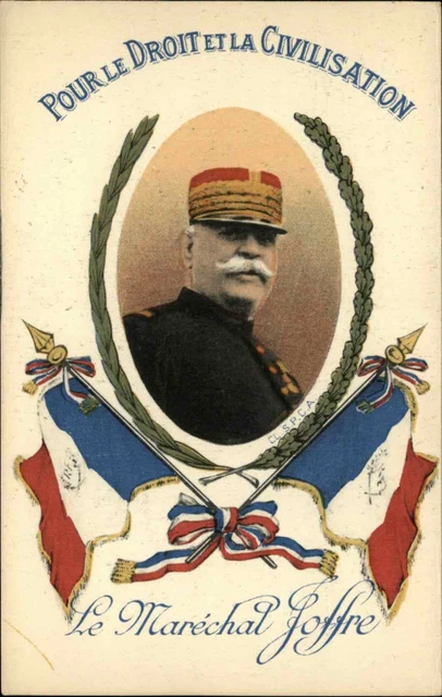 wwi-famous-french-leaders-military-flags-c1919-postcard-le-marechal