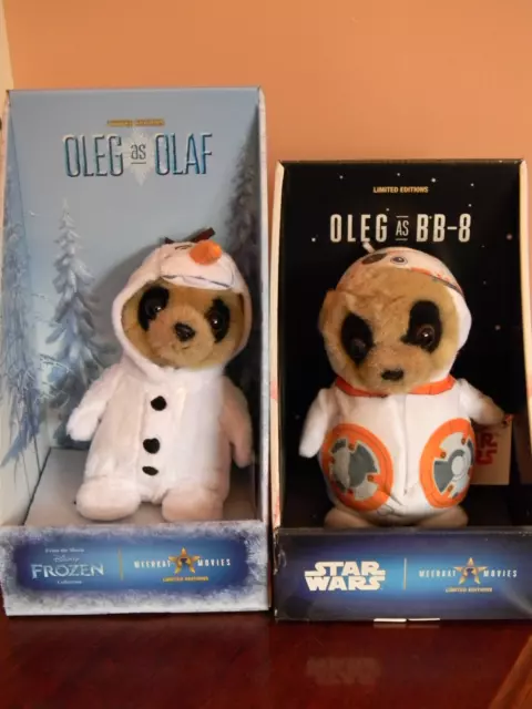 Meerkat Compare The Market Soft Toy Boxed Oleg Olaf and BB-8 with certificates