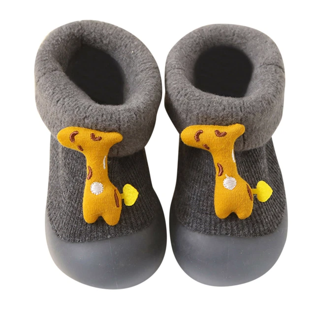 Pantofole antiscivolo bambini bambina ragazzi bambini calze di cotone scarpe inverno caldo Regno Unito 7