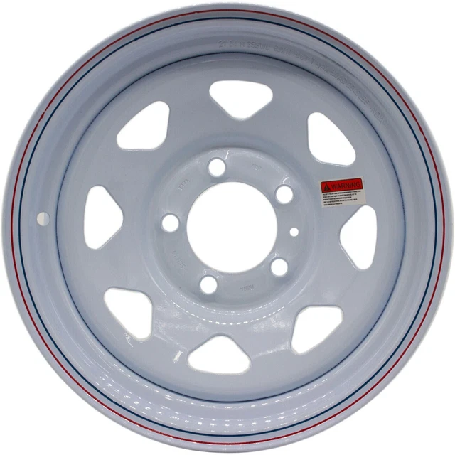 14x5.5 White Spoke Trailer Wheel (5 on 4.5 )
