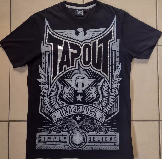 Tapout T Shirt Vintage Underdogs MMA Black Size S RARE Fantastic Condition.