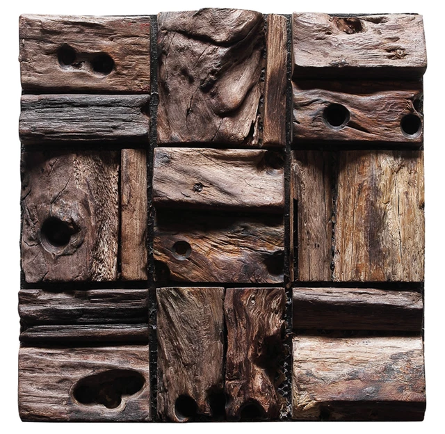 Salvaged Wood Planks Interior Wall Tile Decoration Panel Reclaimed Barn Wood