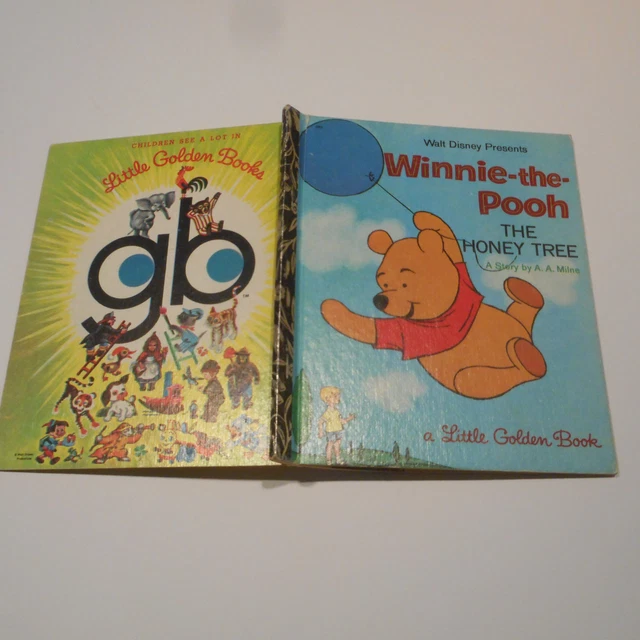 Walt Disney WINNIE-THE-POOH THE HONEY TREE D85 little golden book A A MILNE BEES
