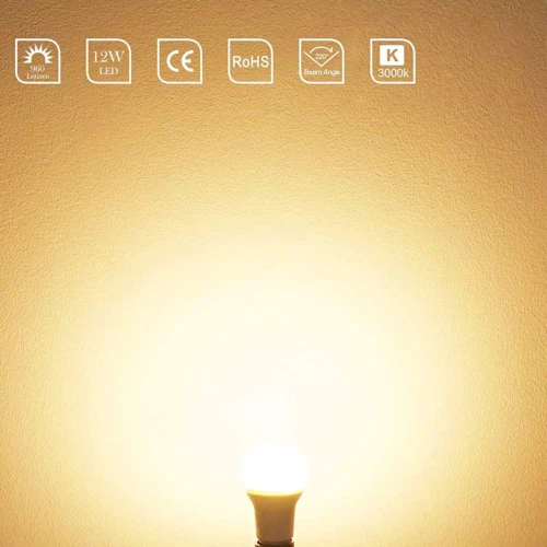 BRTLX E27 Schraubbirne, 12 W, 100 W gleichwertig, warmweiß 3000K, A60 Edison Light... 5