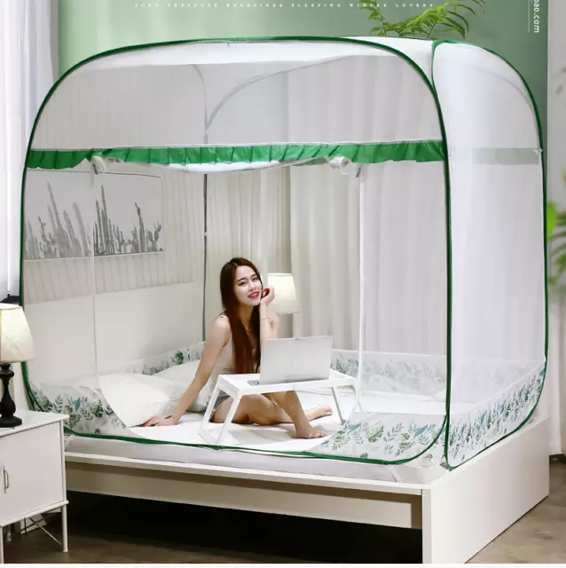 Folding Mosquito Net Automatic Canopy Dome Tent Curtain Bed Netting