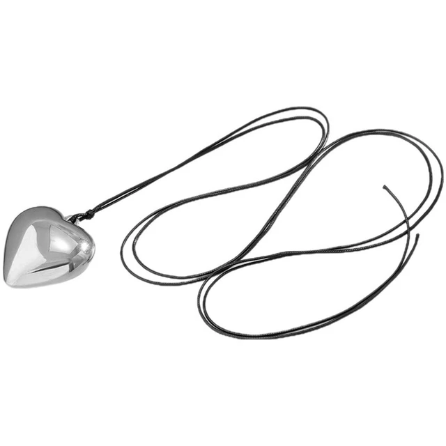 Heart Pendant Necklace Alloy Girl Wrapped Chain Necklaces Charms