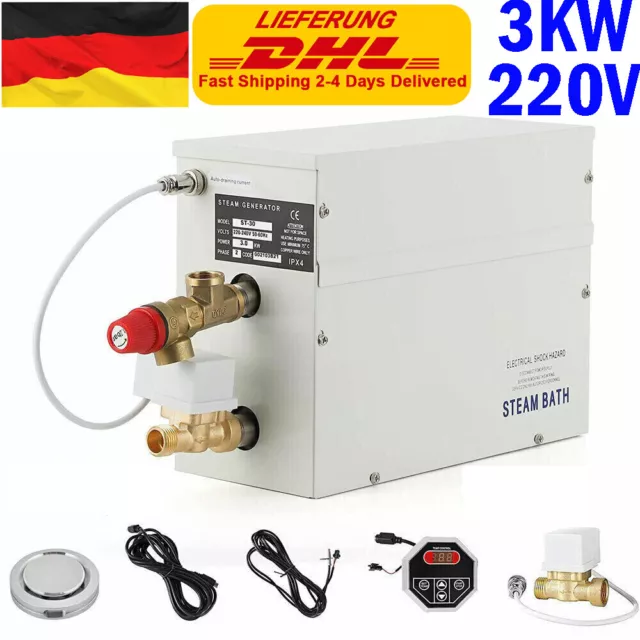 Generador de vapor 3KW dentro de 3m3 comercial para sauna con 35-55°C automático 220V