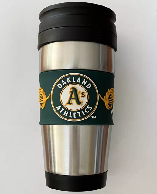 MLB Oakland A's Athletics Stainless Steel Travel Coffee Cup Tumbler 16 oz 2nd