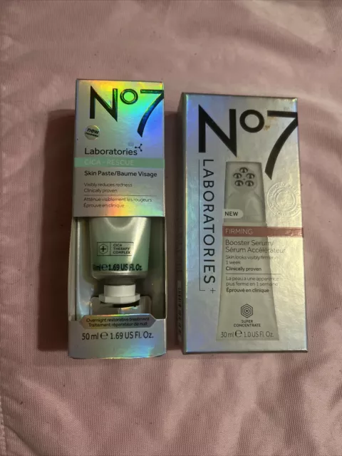 No7 Laboratories Firming Booster Serum 1.0 Oz & Skin Paste 1.69 Oz NEW