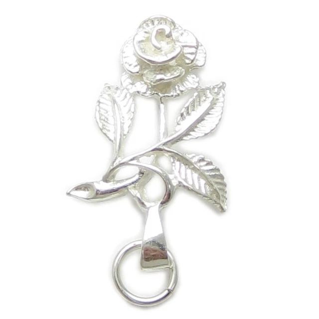 Ciondolo in argento sterling Fiore Edelweiss .925 x 1 Ciondoli con fiori