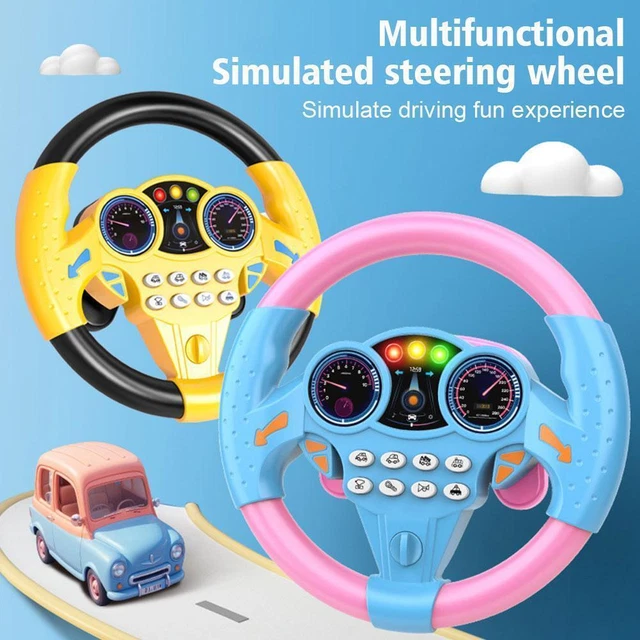 KIDS BACKSEAT ELECTRONIC Steering Wheel Toy Children Driver Game Sound ...