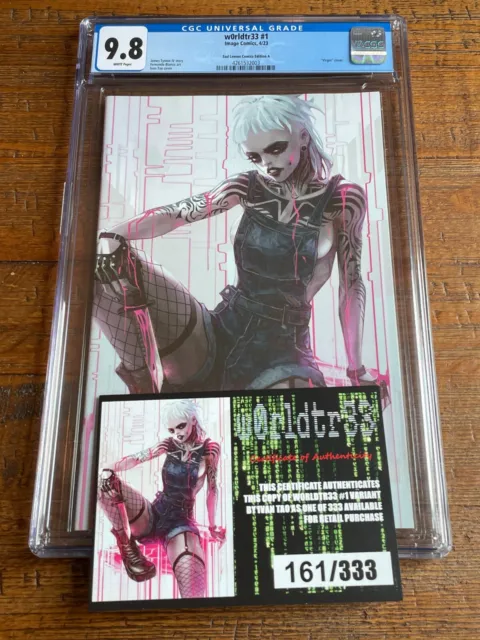W0Rldtr33 #1 Cgc 9.8 Ivan Tao Pink Virgin Variant-A Limited 333 W/ Coa Sold Out