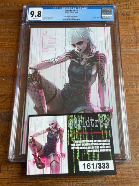 W0Rldtr33 #1 Cgc 9.8 Ivan Tao Pink Virgin Variant-A Limited 333 W/ Coa Sold Out
