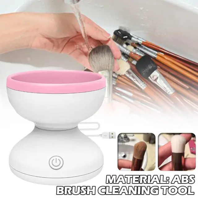 Electric Makeup Brush Cleaner Machine Portable Automatic Cosmetic USB H8L U4W9