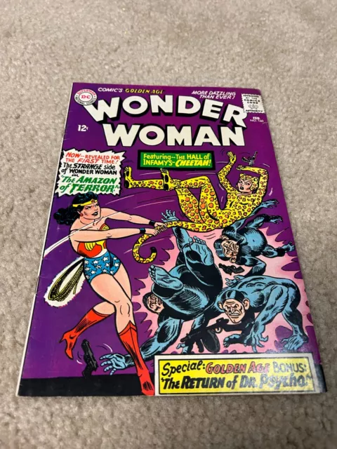 Wonder Woman #160 1966 DC Silver Age Comic Book Cheetah