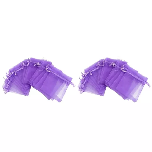 200 PCS Violet Faveur De L'emballage Cadeau Pochette À Bijoux