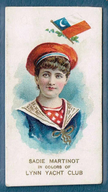 N91 Duke tobacco cigarette card Yacht Club Colors Lynn Yacht Club VG+/Ex