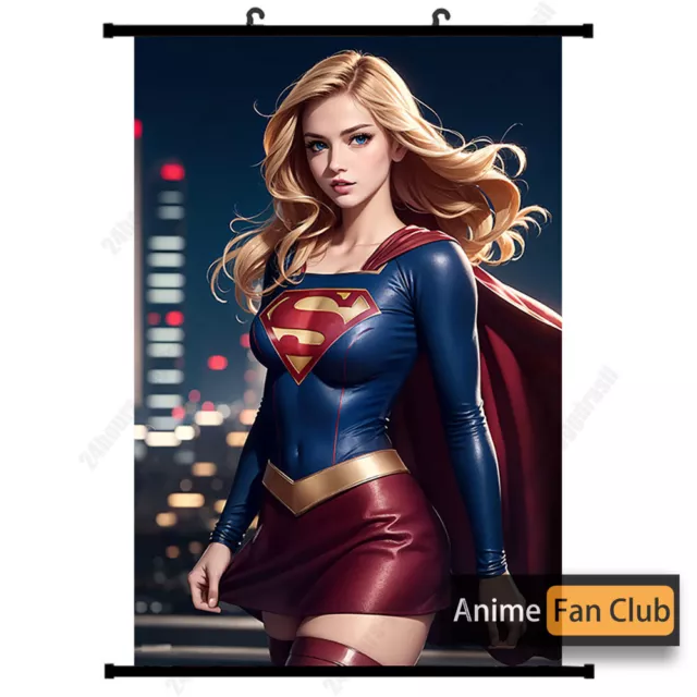 Anime Poster Role Supergirl Night HD Wall Scroll Painting 60x90cm 001