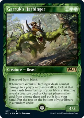 Garruk's Harbinger - Foil - Showcase NM, English MTG Core Set 2021