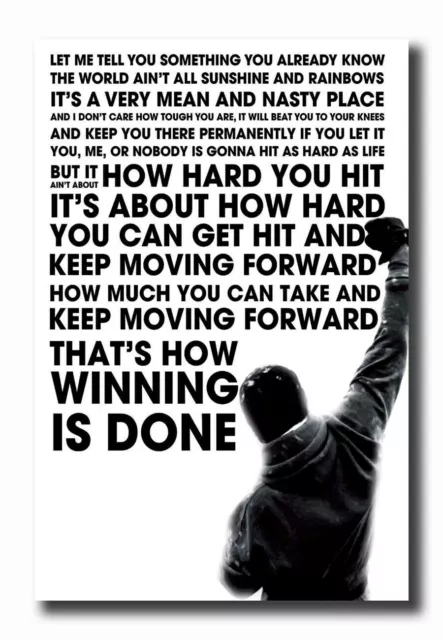 367980 Rocky Balboa Inspirational Motivational Movie Quote Print Poster AU