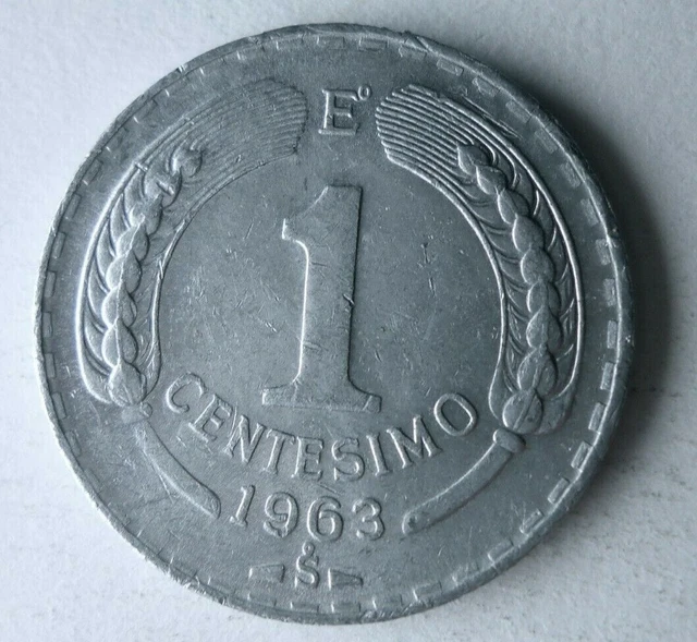 1963 CHILE CENTESIMO - High Quality Coin - FREE SHIP - Bin #328