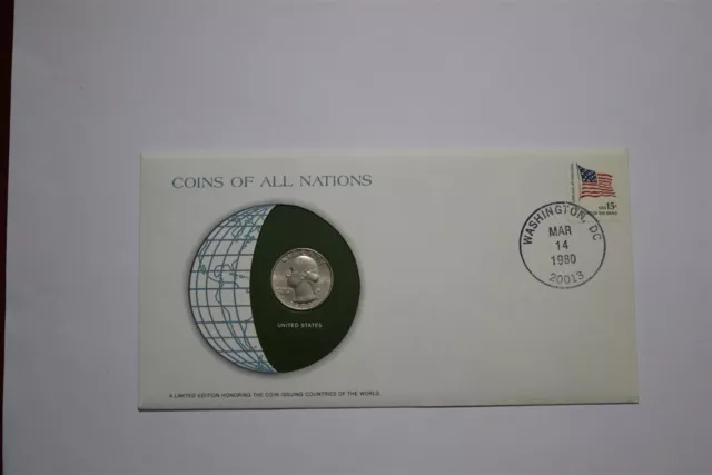 🧭 Usa Quarter Dollar 1979 Coin Cover B53 #574