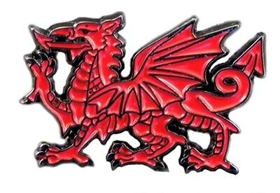 Red Wales Welsh Dragon Metal Enamel Pin Badge 