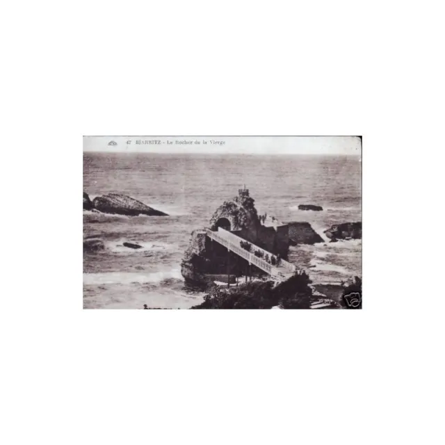BIARRITZ 64 CPA animée Rocher de la Vierge écrite 1931