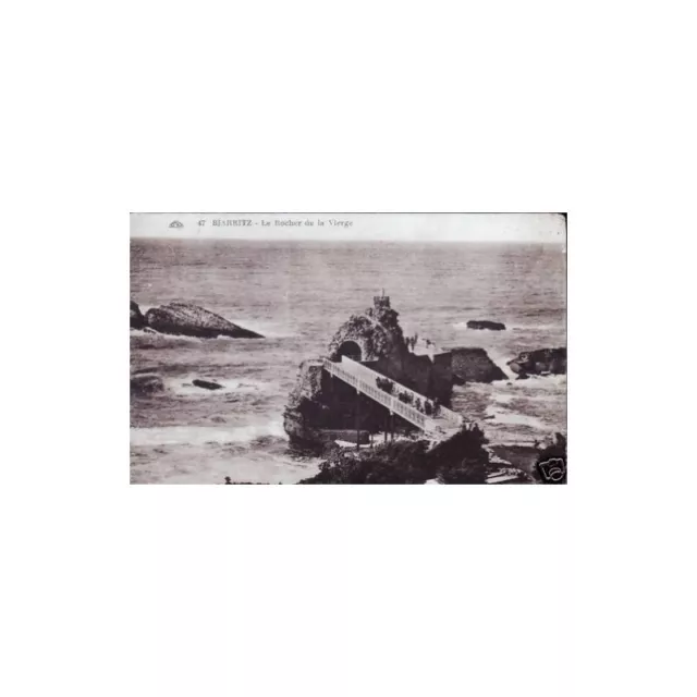 BIARRITZ 64 CPA animée Rocher de la Vierge écrite 1931