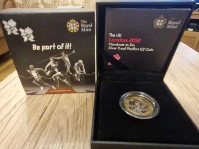 Royal Mint Silver Proof 2012 London Olympics Handover To Rio Piedfort £2