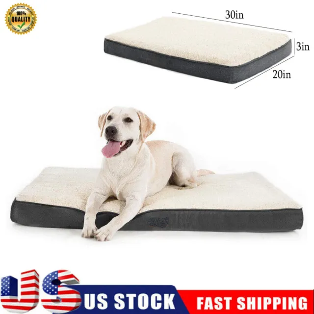 Large Orthopedic Sponge Dog Bed With Removable Cover Ultra Soft Memory Foam Mat