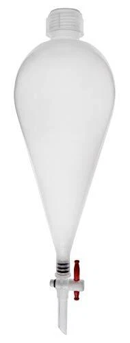 Separatory Funnel 500mL - Polypropylene - Polypropylene Stopcock PTFE Plug - ...