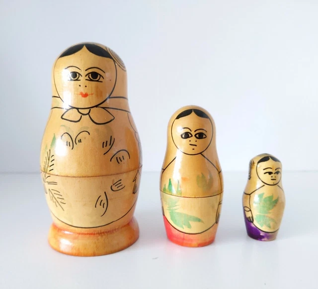 VINTAGE RUSSIAN WOODEN doll Made in USSR no.4004 8.95 PicClick UK