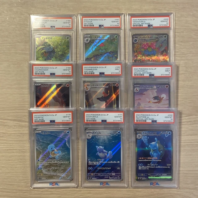 Psa Sequentials PSA 10, 9 Sequential Pokemon 151 Japanese Venusaur Charizard Blastoise ...