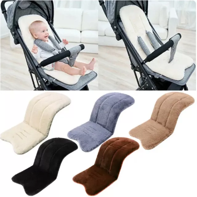 Winter Faux Fur Stroller Seat Liners Universal Cushion Thick and Soft Newborn