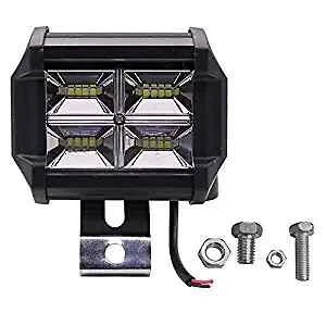 AllExtreme Voiture Brouillard Léger 16 LED Carré Lampe 4inch Compatible À &