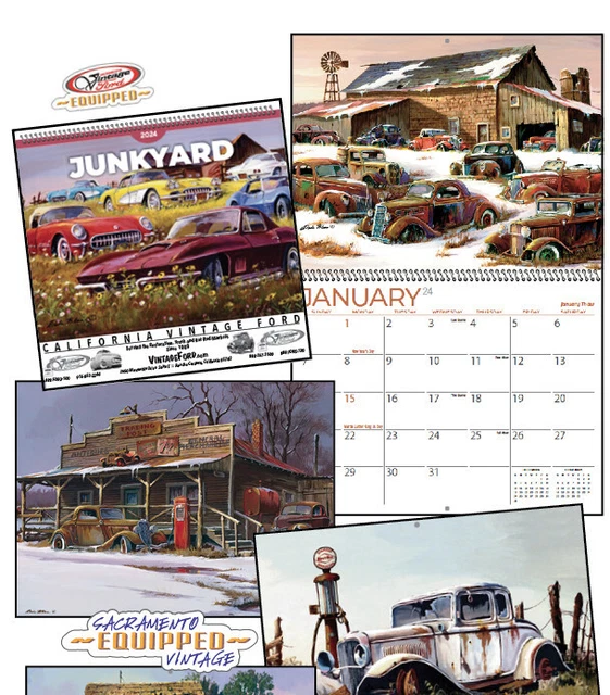 VINTAGE JUNKYARD CALENDAR 2024 by Dale Klee 15.95 PicClick