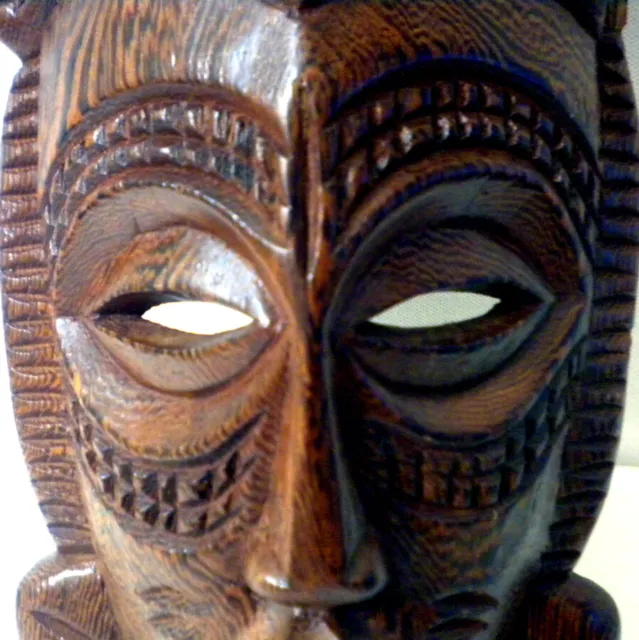 Vintage Handcrafted African Art Collection Mel’Ange Mask Made in Africa-Congo 10