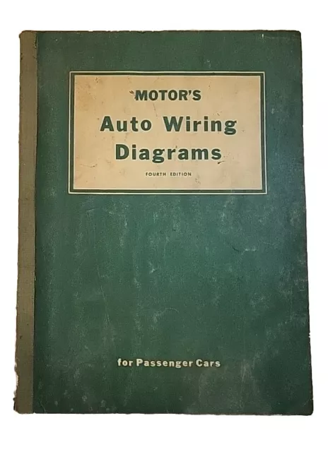 MOTORS AUTO WIRING Diagrams 1960 Fourth Edition Vintage Auto Repair